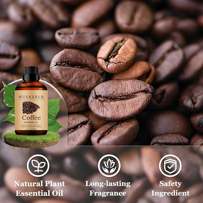 Coffee Essential Oils 60ML, Pure Coffee Essential Oil for Aromatherapy Diffuser - 2 Fl Oz