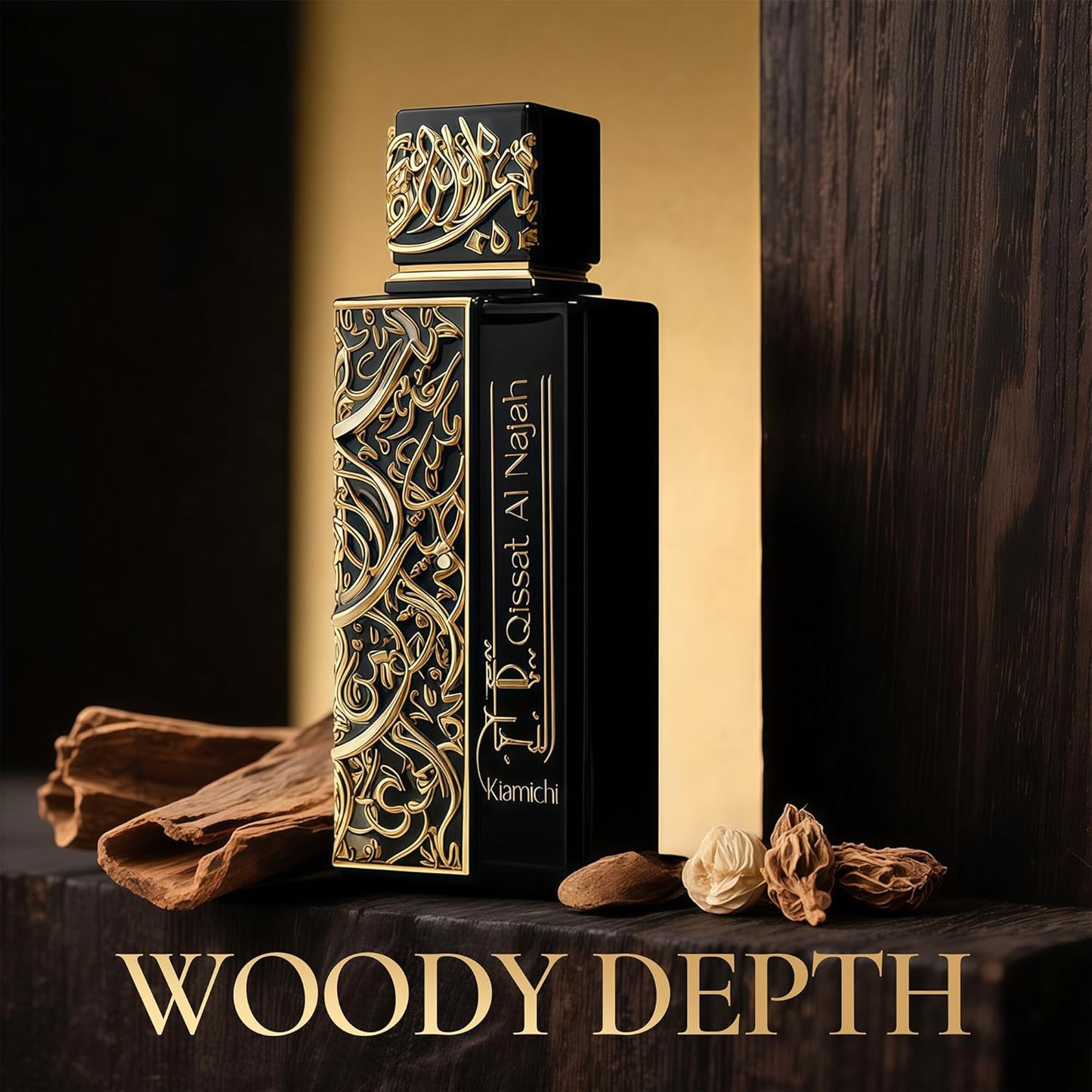 QISSAT AL NAJAH KIAMICH Cologne for Men | Premium Lavender & Oud Eau de Parfum | 100ml Long Lasting Perfume with Geranium & Frankincense | Fresh Woody Spiritual Scent