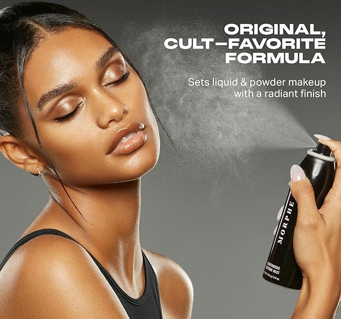 Morphe Continuous Setting Mist - Micro-Fine Setting Spray for Makeup with a Natural Finish - Helps Makeup Resist Caking or Fading & Increases Wear of Foundation (3 Count, 2.8 fl oz)