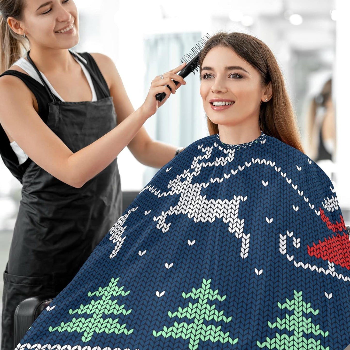 Barber Capes Polyester Hair Cutting Salon Cape with Snaps Beard Bib Hairdresser Gown Stylist Cape For Men Women