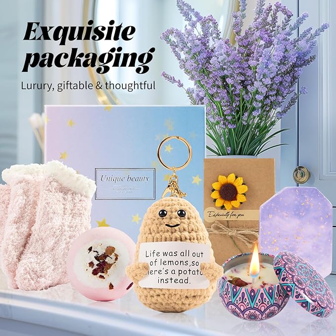 Mothers Day Gifts - Cute Gifts, Lavender 6-Piece Set for Women, Christmas Gifts