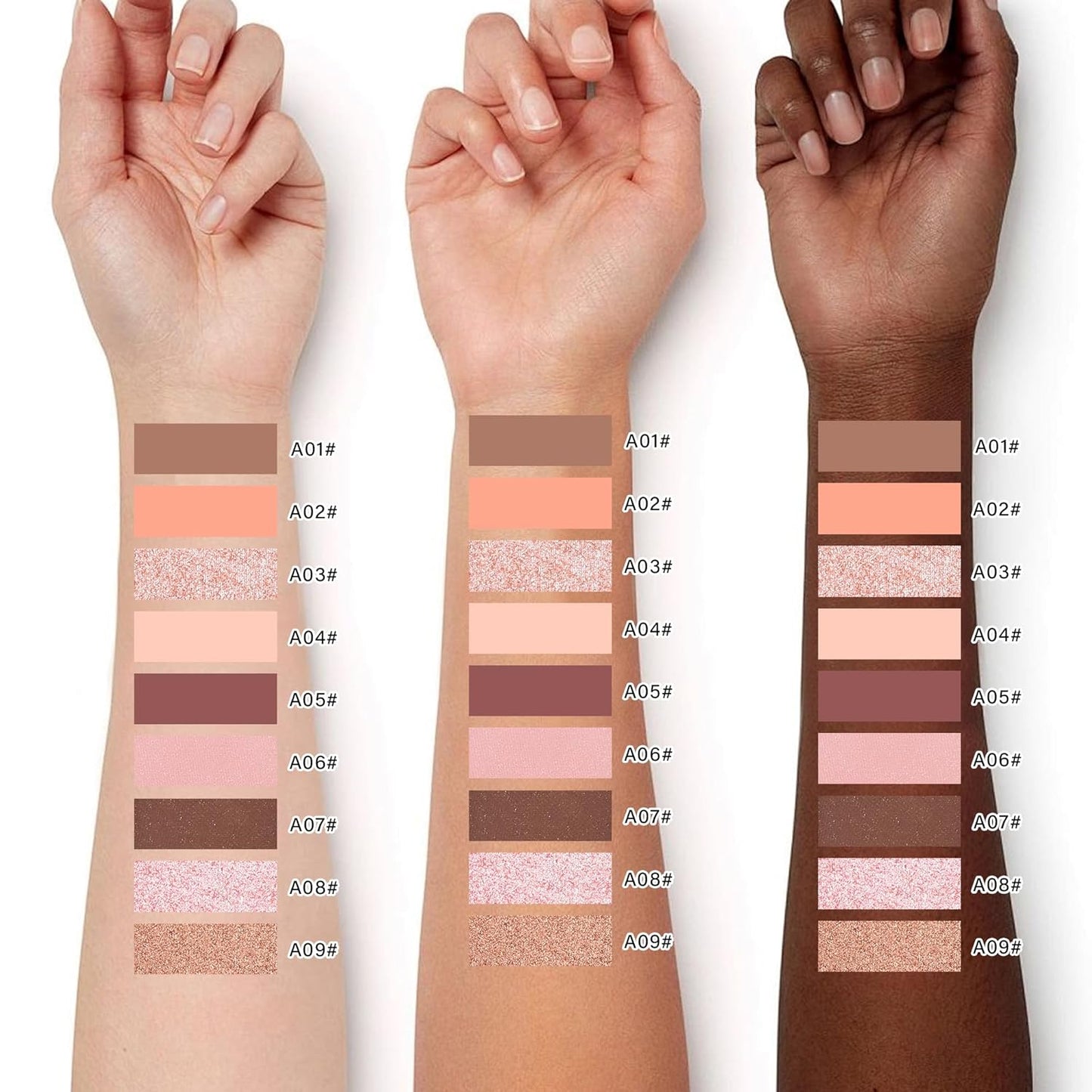 Brown Shimmer Single Eyeshadow Makeup Powder Palette，High Pigment Blendable Formula Eye Make-up for Women，Neutral Eye Shadow，sombras para ojos，Longwear Waterproof，Vegan & Cruelty-Free，Eyeshadow Gift