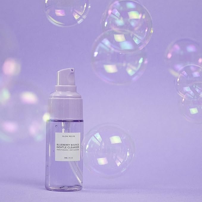 Glow Recipe Double Cleansing Kit for Glowing Skin - Includes Exfoliating Papaya Sorbet Enzyme Cleansing Balm + Mini Blueberry Bounce Gentle Face Cleanser - 2-Piece Facial Skincare Kit