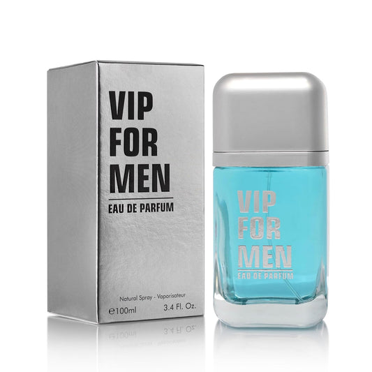 VIP for Men Eau De Parfum - Clean Woody Floral Fragrance - Top Notes of Lavender, Grapefruit, Bergamot & Petitgrain - Base Scents of Sandalwood, Musk, Guaiac wood & Vetiver - Elegant 100ml Bottle