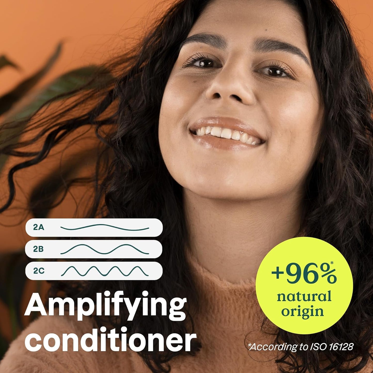 ATTITUDE Amplifying Conditioner for Curly Hair with Coconut Oil, Vegan Detangler and Naturally Derived Ingredients, 2a, 2b, 2c Curl Type, Gives body to Curls, 16 Fl Oz