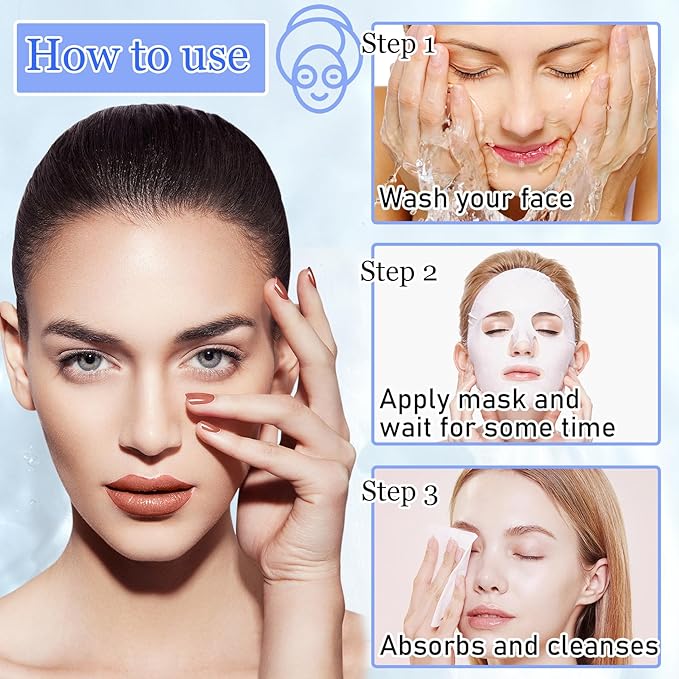 10 Pack Face Sheet Mask Skincare Set,Hydrating Facial Sheet Mask Skin Care Variety Kit,Moisturizing Sheet Facemask Skincare Collection Set for All Skin Types