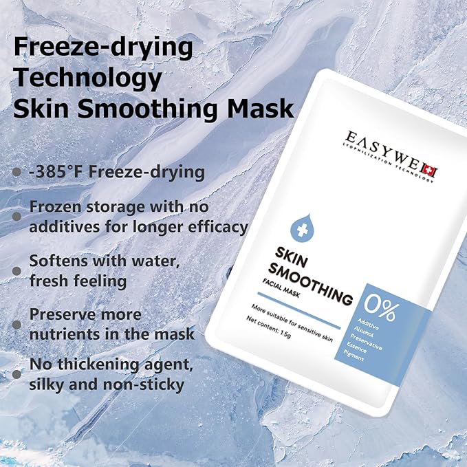 Freeze-Dried Sheet Masks, Collagen Essence Face Mask for Skincare & Beauty, Upgrade Hydrating & Brightening, 0% Additive, for All Skin Types, 5ea