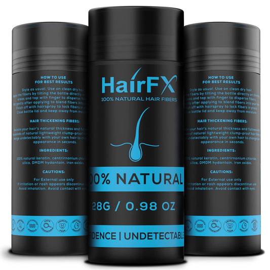 Hair Fibers for Thinning Hair (DARK BROWN) Undetectable & Natural - Giant 28g Bottle – Hair Thickener + Instant Thicker Fuller Hair - Completely Conceals Hair Loss in 15 Seconds for Women & Men