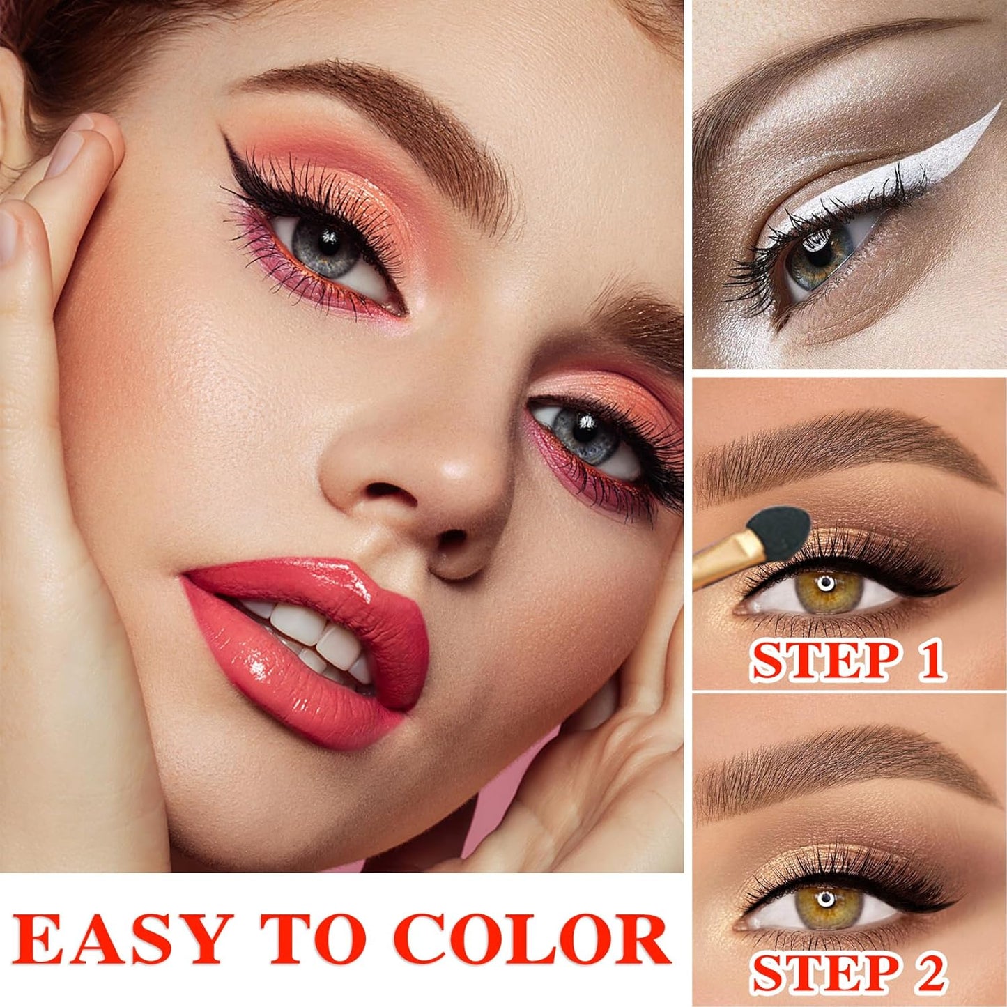 10 Colors Makeup Naked Eyeshadow Palette,Nude Matte Shimmer Eyeshadow Palette,Natural Glitter Pigment Eye Shadow Pallete Set Long Lasting & Waterproof Smokey Eye Professional Beauty Makeup Kit #2