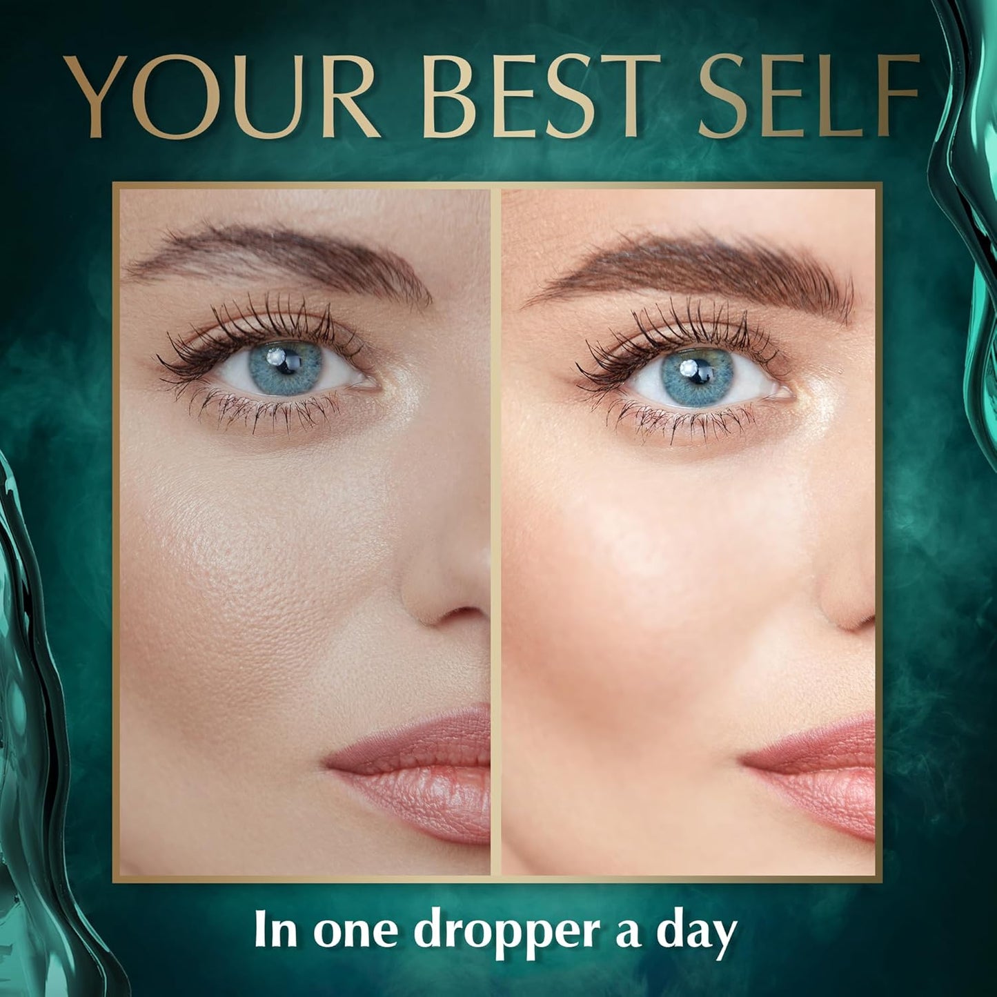 Liquid Collagen Peptides with Biotin Drops - 30,000mcg Collagen Liquid for Women and Men plus Biotin - Youthful Skin, Hair Growth, Strong Nails - Hair Vitamins for Hair Loss - Lemon Flavor - 2x2oz