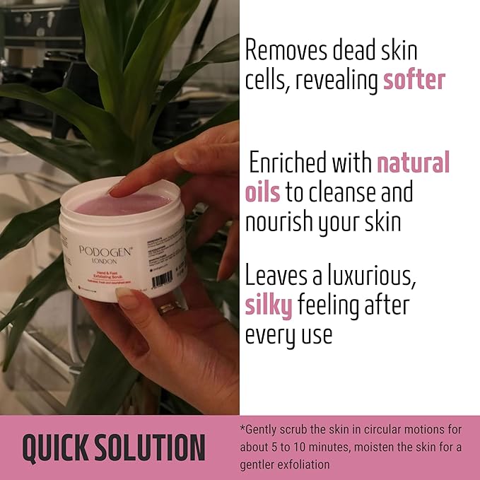 Hand & Foot Exfoliating Scrub, Hydrated, Fresh and Nourished Skin, Restores Softness to Hands and Feet, Infused with Natural Oils and Watermelon 8.45 fl. Oz.