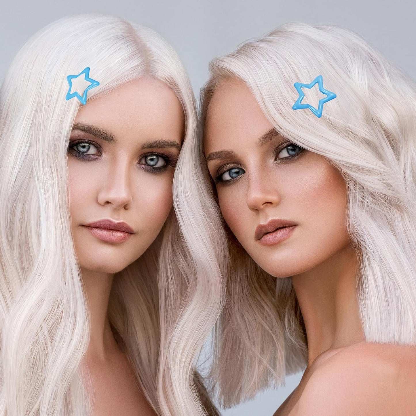 Joez Wonderful 20 Pcs Star Hair Clips, 1.26''/3cm Metal Snap Hair Clips, Cute Star Clips Hair Barrettes, Non-Slip Fashion Hair Accessories for Women (Royal Blue)