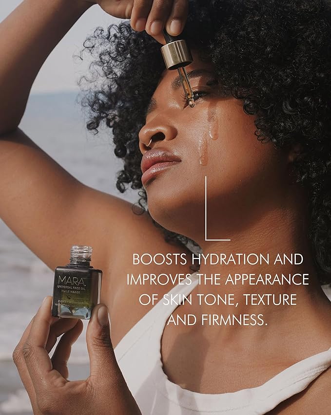 MARA - Natural Algae + Moringa Universal Face Oil | Plant-Based Skin Care | Nourishes with Algae Plankton Blend + Boosts Firmness For All Skin Types, (.5 oz | 15 ml)