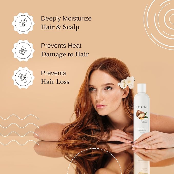 | Argan Oil of Morocco | 100% Pure & Natural Cold Pressed Argan Oil for Hair, Skin, Face, Body, Scalp | Refined Moroccan Hair Oil for Moisturizing and Strengthening | (7 LBS)