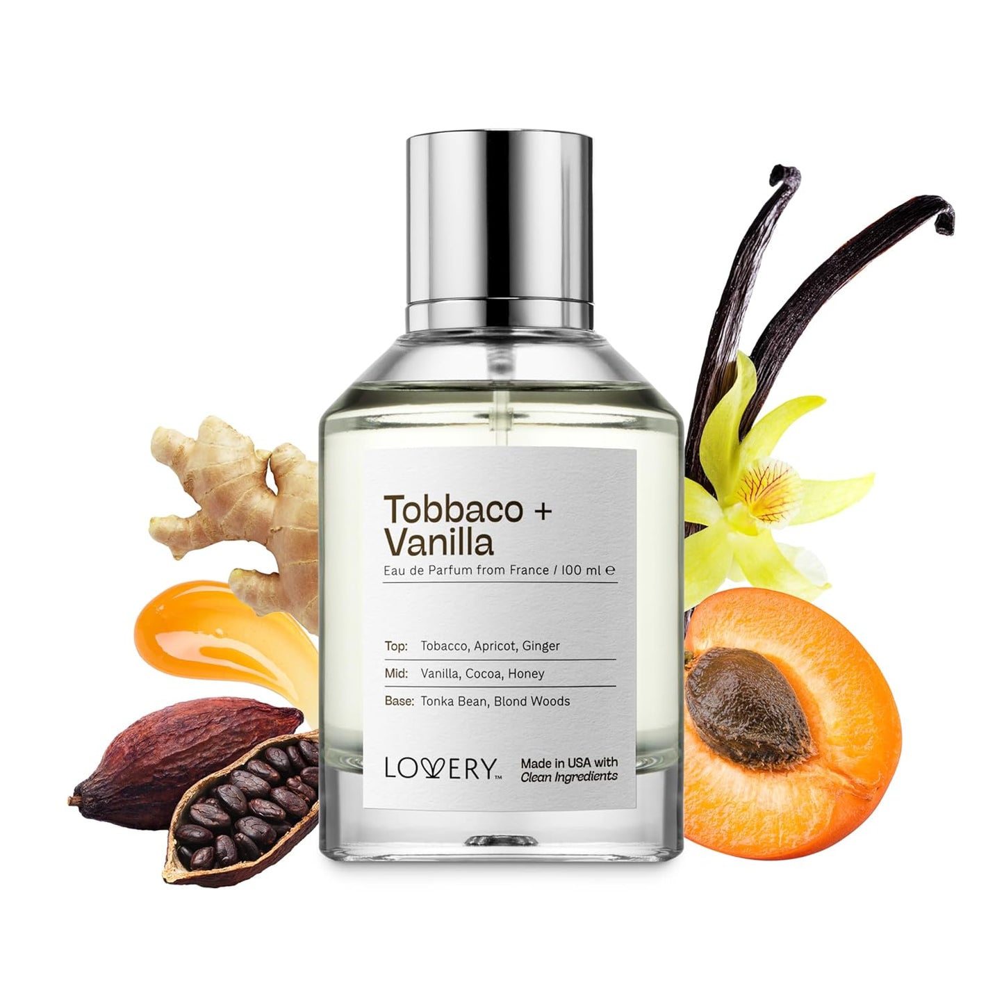 LOVERY Tobacco Vanilla Perfume, Inspired by T F.ord Tobacco Vanille, Long Lasting Perfume for Women & Men, Clean Fragrance Perfume Spray, Vegan Perfumes for Mom Womens Birthday Gifts - USA