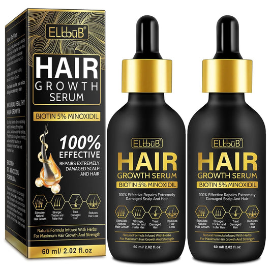 5% Minoxidil Hair Growth Oil with for Men and Women, Natural Scalp Treatment for Thinning Hair, Promotes Thicker, Fuller, and Healthier Hair, Clinically Proven Formula