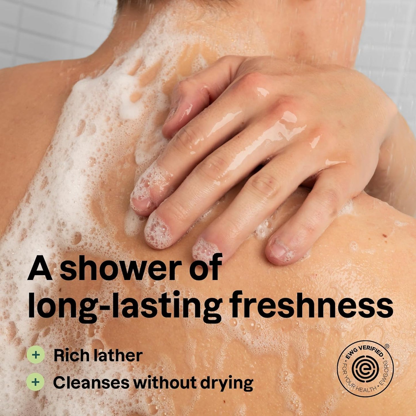 ATTITUDE Shower Gel Body Wash for Men, 98% Natural Origin Ingredients, Paraben & Phthalate Free, EWG Verified, Cleanses Without Drying, Matcha & Bergamot, 14 Fl Oz (Pack of 3)