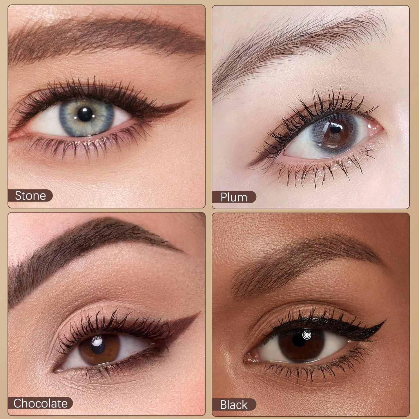 24 Hr Waterproof Eyeliner Duo Sharpenable Eye Pencil, 2025 New Persona Eyeliner Pencil Waterproof, No Smudging, No Fading, Long-Wearing, Smooth and Easy To Color (Black)