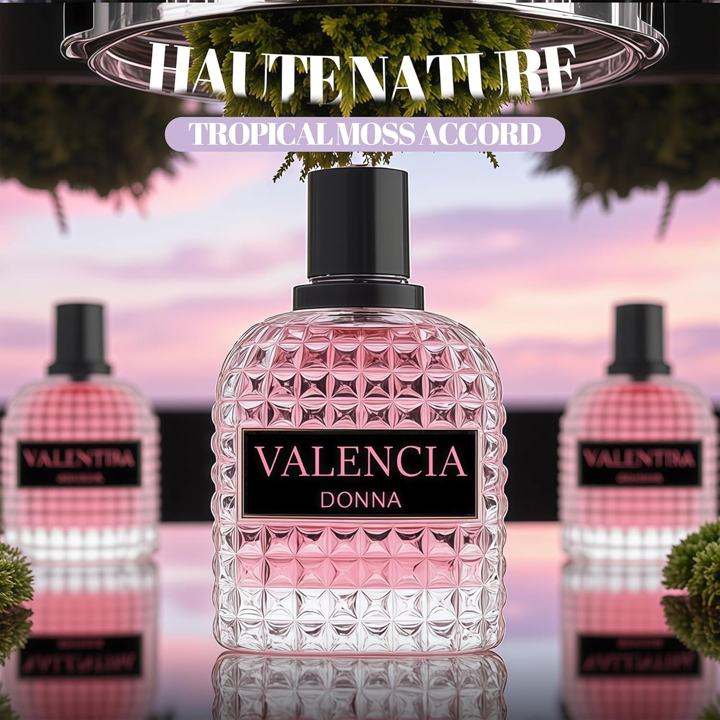 Valencia Donna Women's Perfume, Noteds with Amber Floral Jasmine, Bourbon Vanilla & Woods Oriental Fragrance Gift for Women, Eau De Parfum Spray with Elegant 100ml Bottle