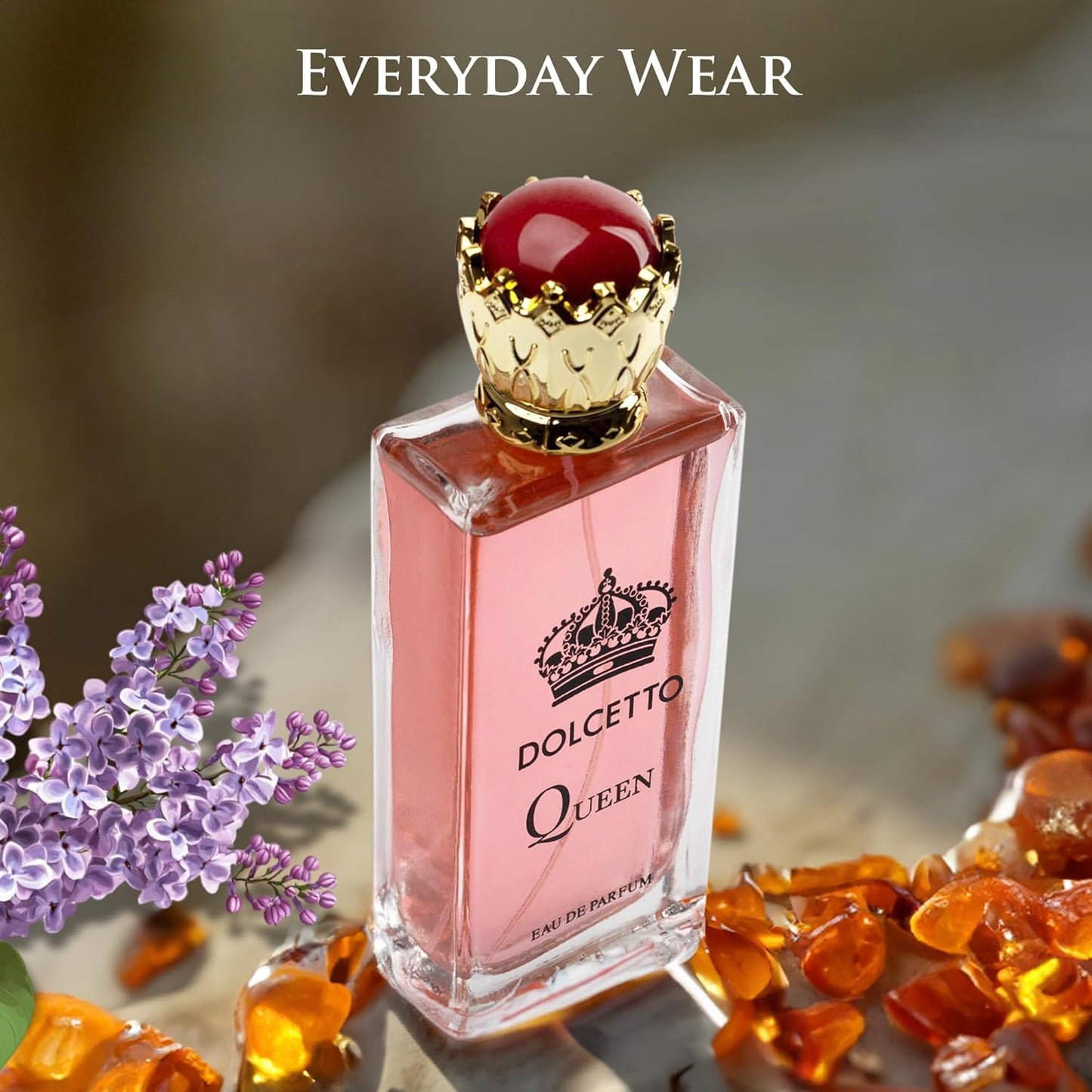 Dolcetto Queen for Women - Floral Fruity Fragrance - Top Notes of Apple, Water Lily & Osmanthus Combined with Lotus, Jasmine & Honeysuckle - Base Scents of Cashmere Wood & Iris - Elegant 100ml Bottle