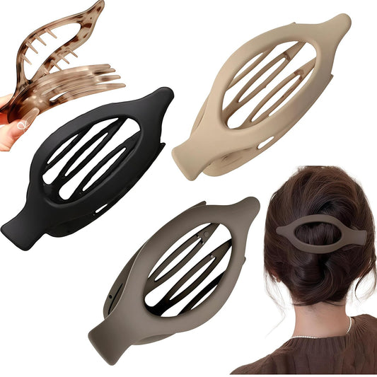 Flat Hair Clips for Women - 2026 New Flat Claw Clips for Women Duckbill Hair Clips for Thick or Thin Hair, No-Slip Grip Hair Styling Accessories for Daily Use Women & Girls (3 Pcs B)