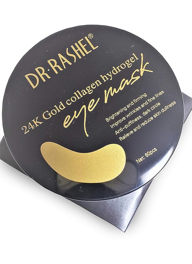 24k Gold Collagen Hydrogel Eye Mask | Improve Wrinkles, Anti Puffiness, And Dark Circle | 60 Pcs of Eye Mask