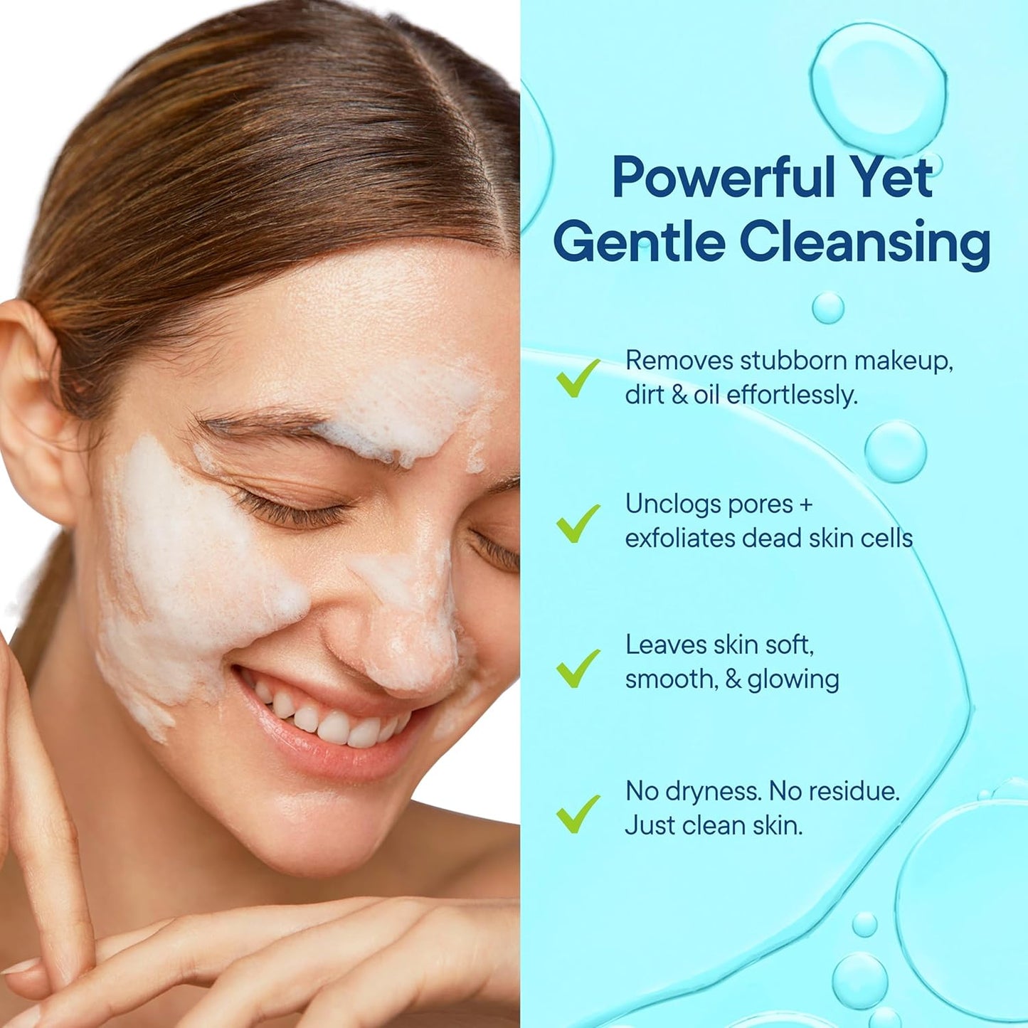 Facial Cleanser w/Organic Tea Tree & Salicylic Acid – Gentle Daily Foaming Gel Face Wash for Deep Cleansing & Makeup Removal – Unclogs Pores, Eliminates Dirt & Oil, (2 oz) 2 Pack