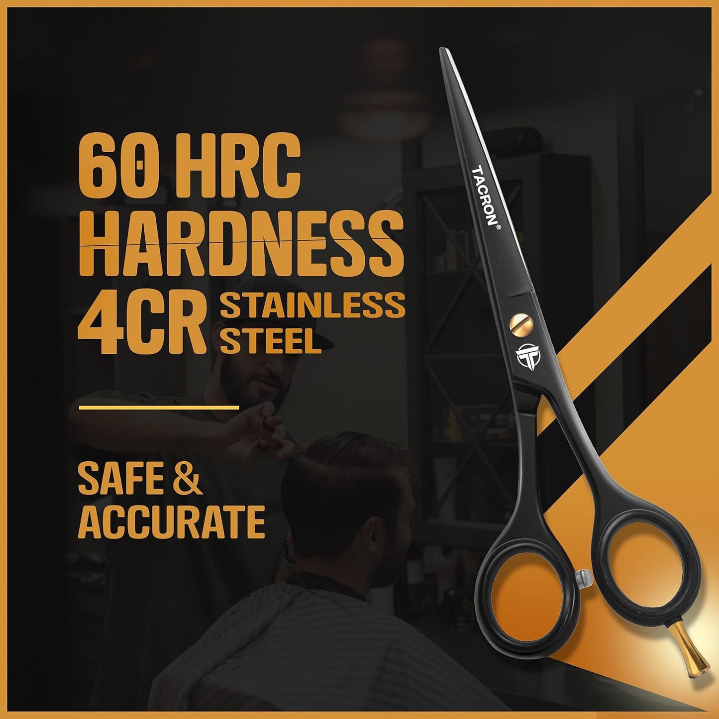 Professional Hair Scissors 6.5 Inch - Premium High Carbon Stainless Steel - Ergonomic Design Ultra Sharp Hair cutting Scissors Blades - Barber Salon Hair Shears for Haircut Scissors