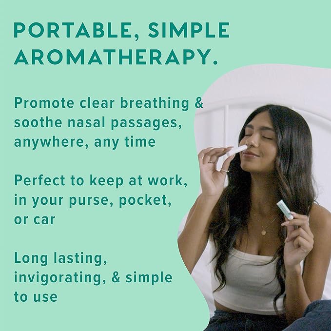 MOXĒ Eucalyptus Essential Oil Nasal Inhaler, Sinus & Congestion Relief, Daily Relaxation, Stress Relief, Therapeutic No-Mess Aromatherapy, Pure and Natural, Made in USA (3 Pack)
