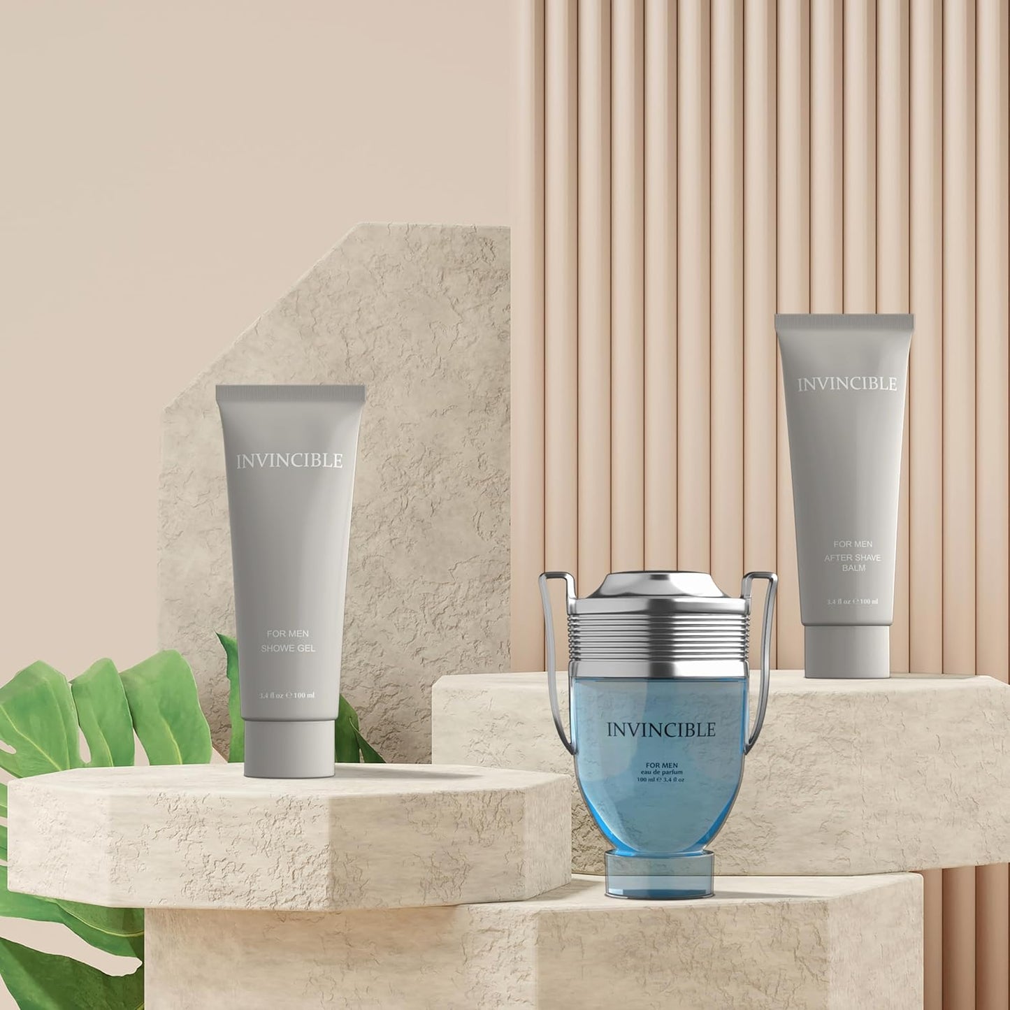 Mens Gift Set - Cologne For Men - Fresh, Masculine, Invigorating, Unique - Grapefruit, Marine Accord, Bay Leaf, Ambergris - (3.4 fl oz / 100 ml each)