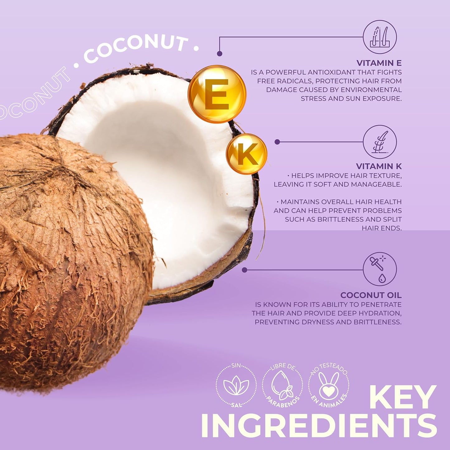 naissant Coconut Oil Hair Treatment | Frizz Control, Heat Protection, UV Protection for Color Treated and Natural Hair | Nourishes, Repairs, and Softens | Increases Shine and Color Vibrancy (4 Fl Oz)