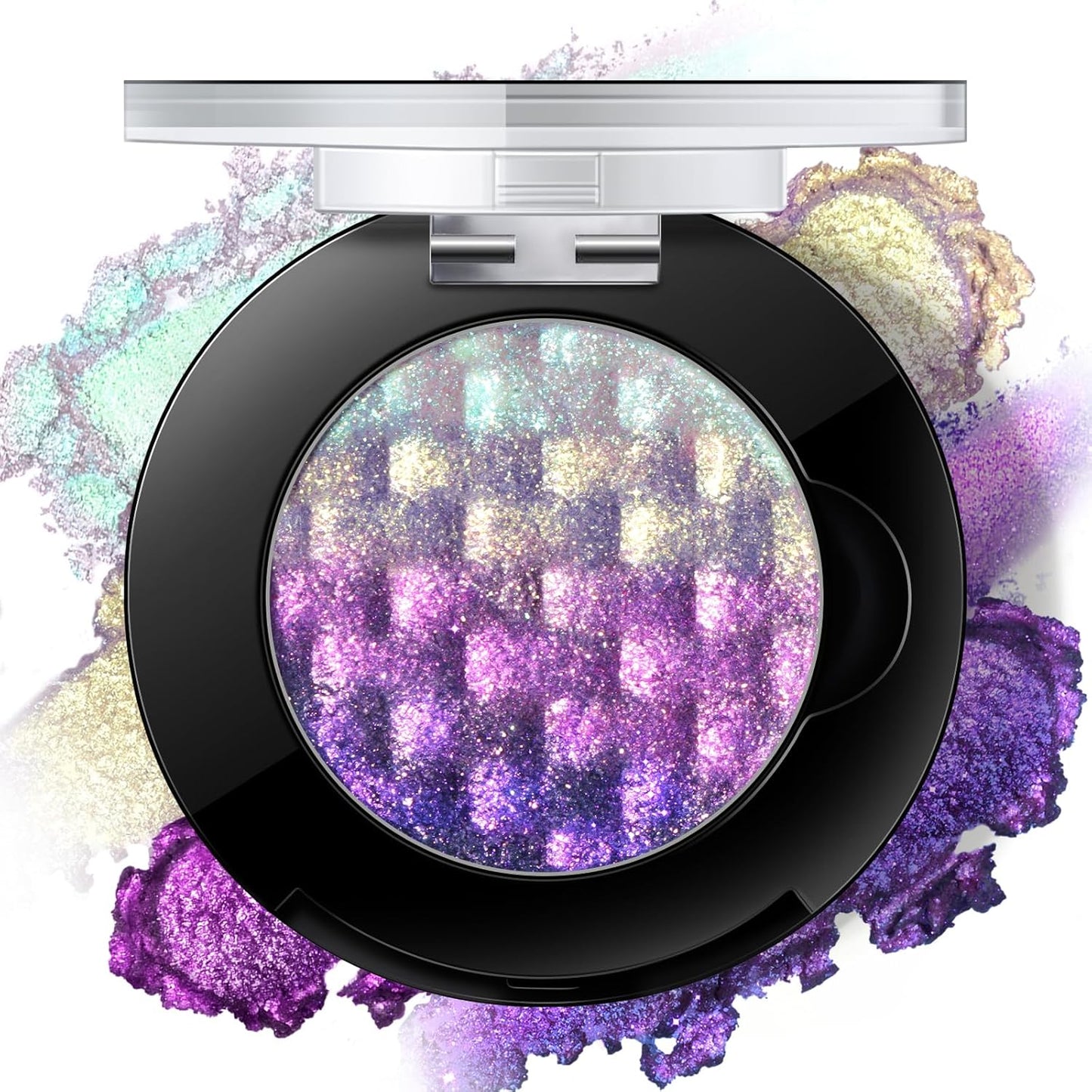 Noerrors Chameleon Eyeshadow,Multichrome Face Highlighter Palette,Multicolor Glow,Multi-use,High Pigment,Color Shift Metallic Shimmer Duochrome Eyeshadow Palette Face Purple Highlighter Makeup