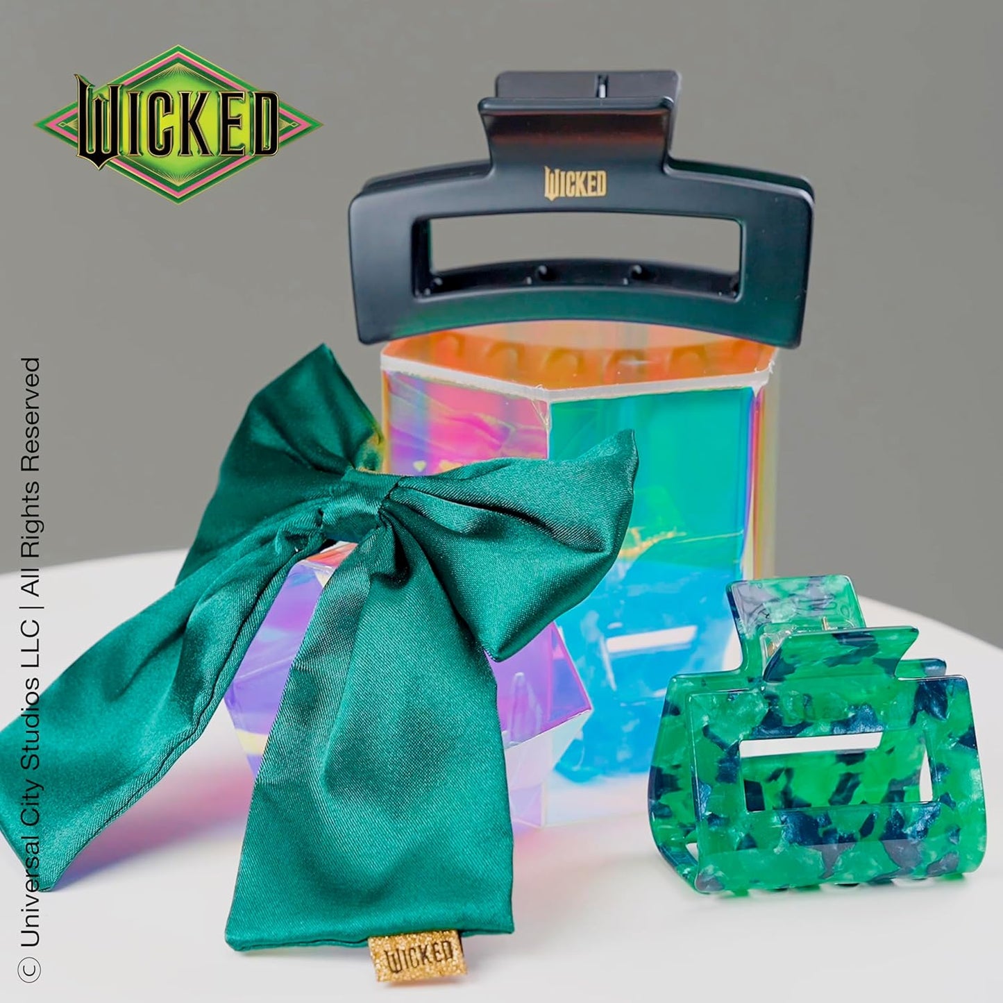 Wicked 3PK Claw Clip & Bow Barrette set - hair clips - gift box - hair clips for women - gifts for her - hair accessories -Scunci by Conair