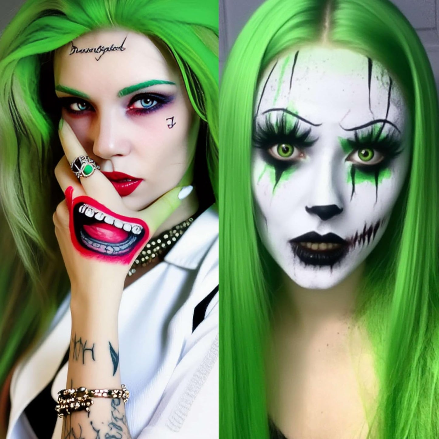 Lime Green Temporary Hair Color Dye,Washable Temporary Green Hair for Frankenstein Monster Joker Cosplay,Instant DIY Hair Coloring Gel Cream for Halloween Costume Carnival