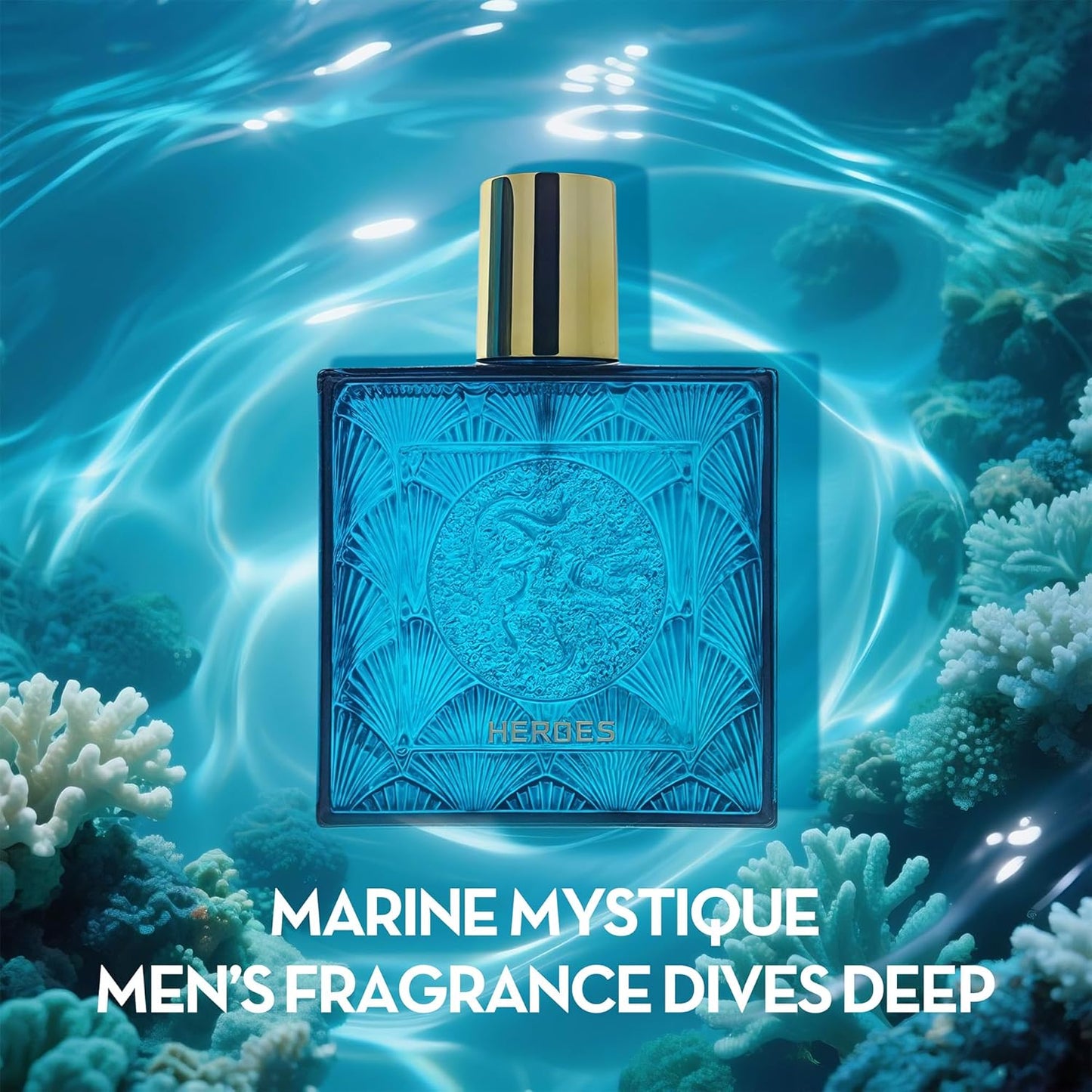 Cologne for Men Heroes 3.4 Fl Oz Eau de Toilette Spray Noted with Bergamot,Lavandin,Orange Blossom,Amber&Vanilla Fragrance Alcohol-Free Luxury Men's Perfume for Daily Use