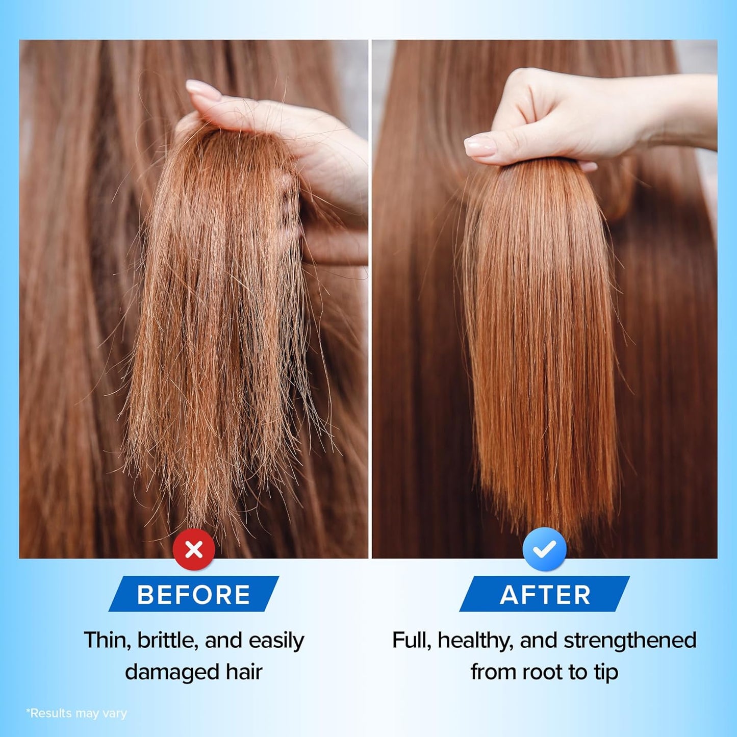 Biotin Hair Growth Shampoo and Conditioner Set - Sulfate Free, Deep Conditioner for Dry Damaged Hair - Made in USA (4 oz)