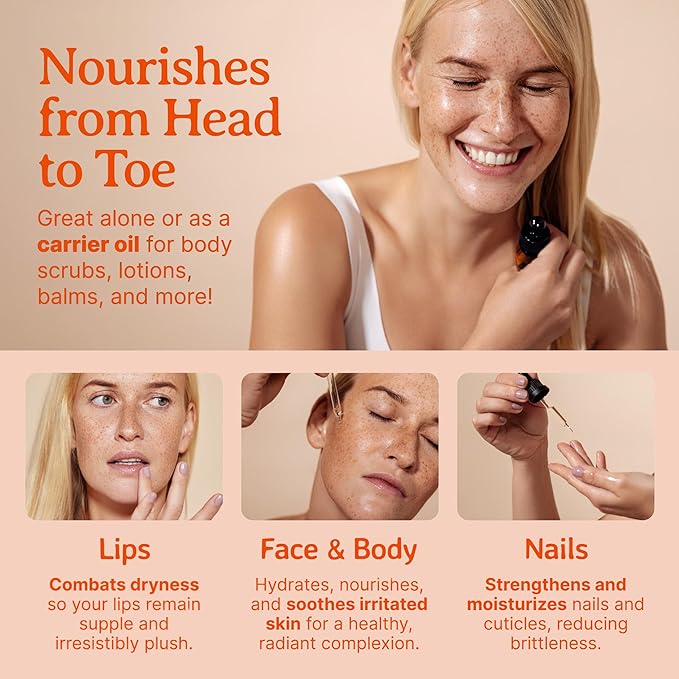 Bella Terra Oils Organic Rosehip Oil for Face, Pure Cold-Pressed Rose Hip Seed Oil for Skin & Hair, Natural Moisturizer & Anti-Aging Facial Oil 8oz