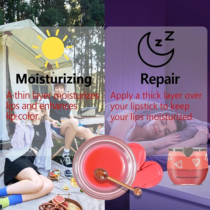 Bee Lip Balm Honey Pot, 4pcs Propolis Lip Mask Overnight Moisturizing Fruity Lip Balm with Stick, Hydrating Prevention Dry and Cracked Lip Scrubs Exfoliator Lip Care, Sleeping Lip Mask Hydrating(B#)