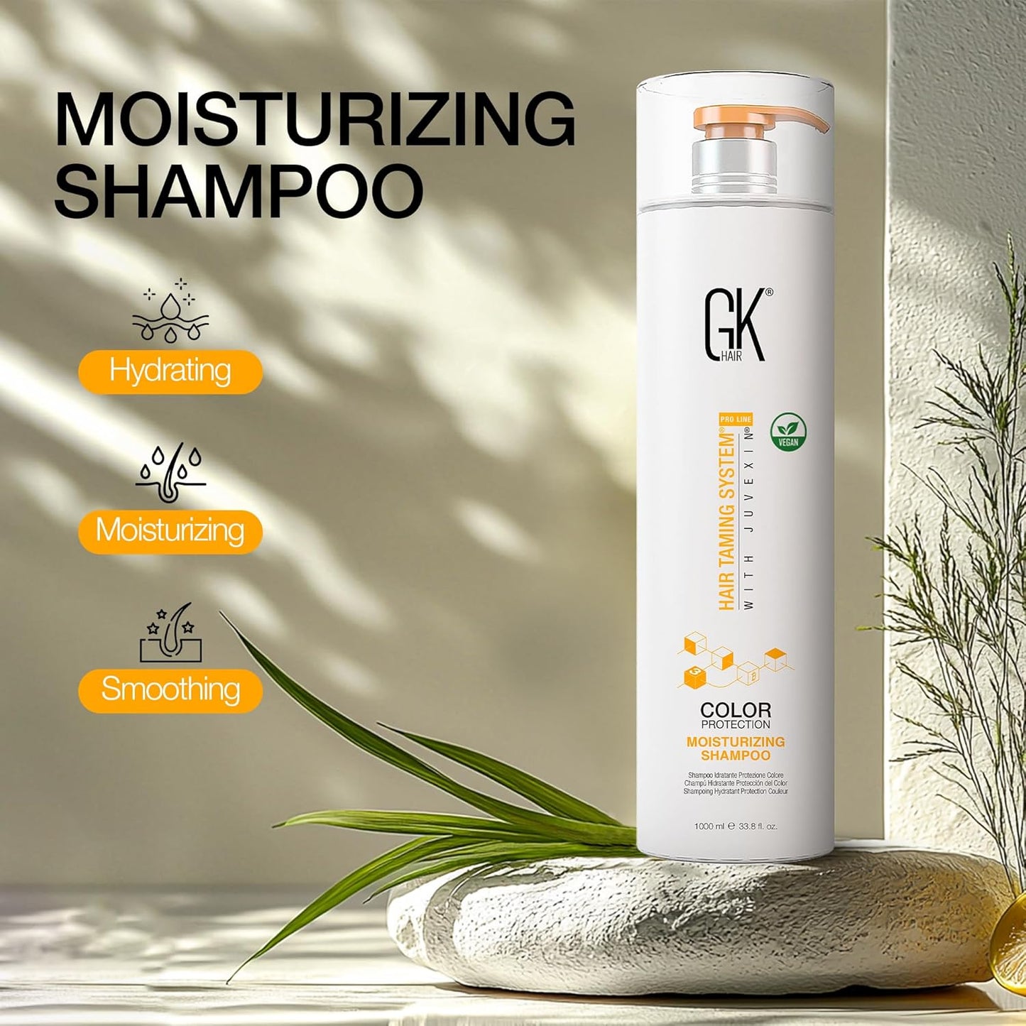 GK HAIR Sulfate-Free Moisturizing Shampoo for Women Deep Conditioning Hair Mask with Keratin and Argan Oil Frizz Control Hydrate Treatment for Dry Color-Treated Damaged Hair – 33.8 Ounce