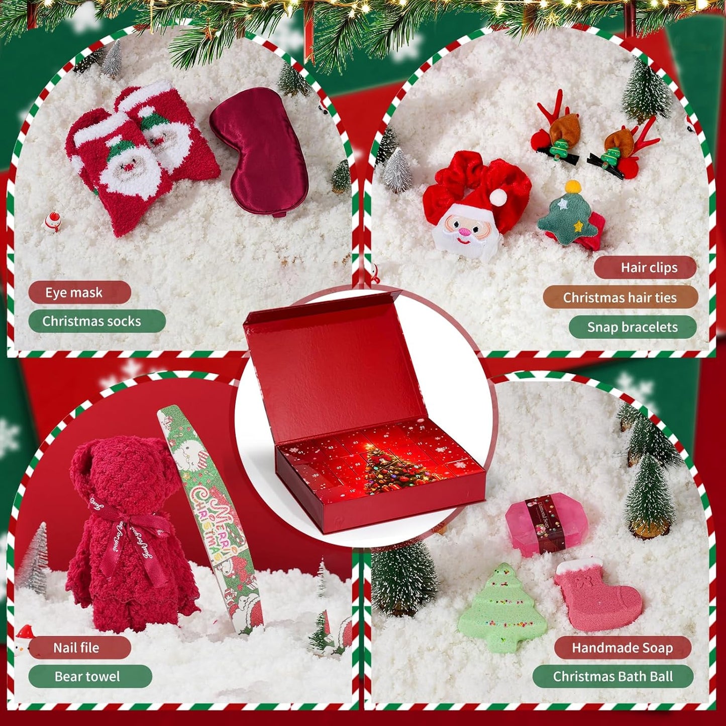 Beauty Advent Calendar 2025, Makeup Advent Calendar for Women, Teen Girls 24 Days, Bath and Body Gifts Sets, Christmas Gifts Baskets, Skincare Beauty Gift Baskets