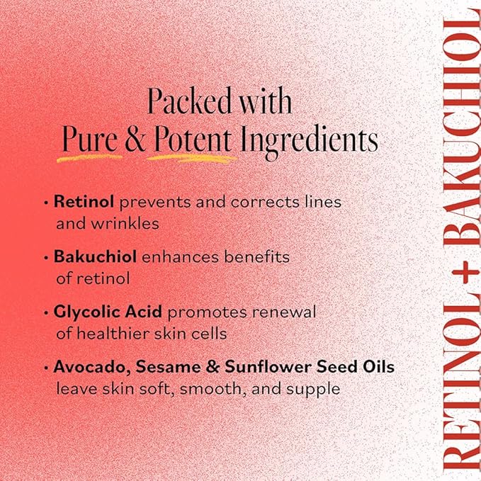 DERMA E Face Serum, Anti Aging Regenerative Retinol Serum for Face, 1 Fl Oz, Vitamin A, Bakuchiol, Glycolic Acid, Green Tea Extract, Helps Reduce Appearance of Fine Lines and Wrinkles