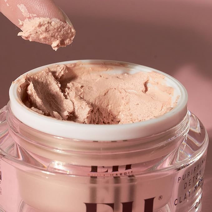 Emma Hardie Travel Size 15ml Purifying Pink Clay Detox Mask, Use to Cleanse, Balance, Exfoliate & Rejuvenate Skin, Suitable for Most Skin Types, Including Sensitive Skin, Vegan & Cruelty Free