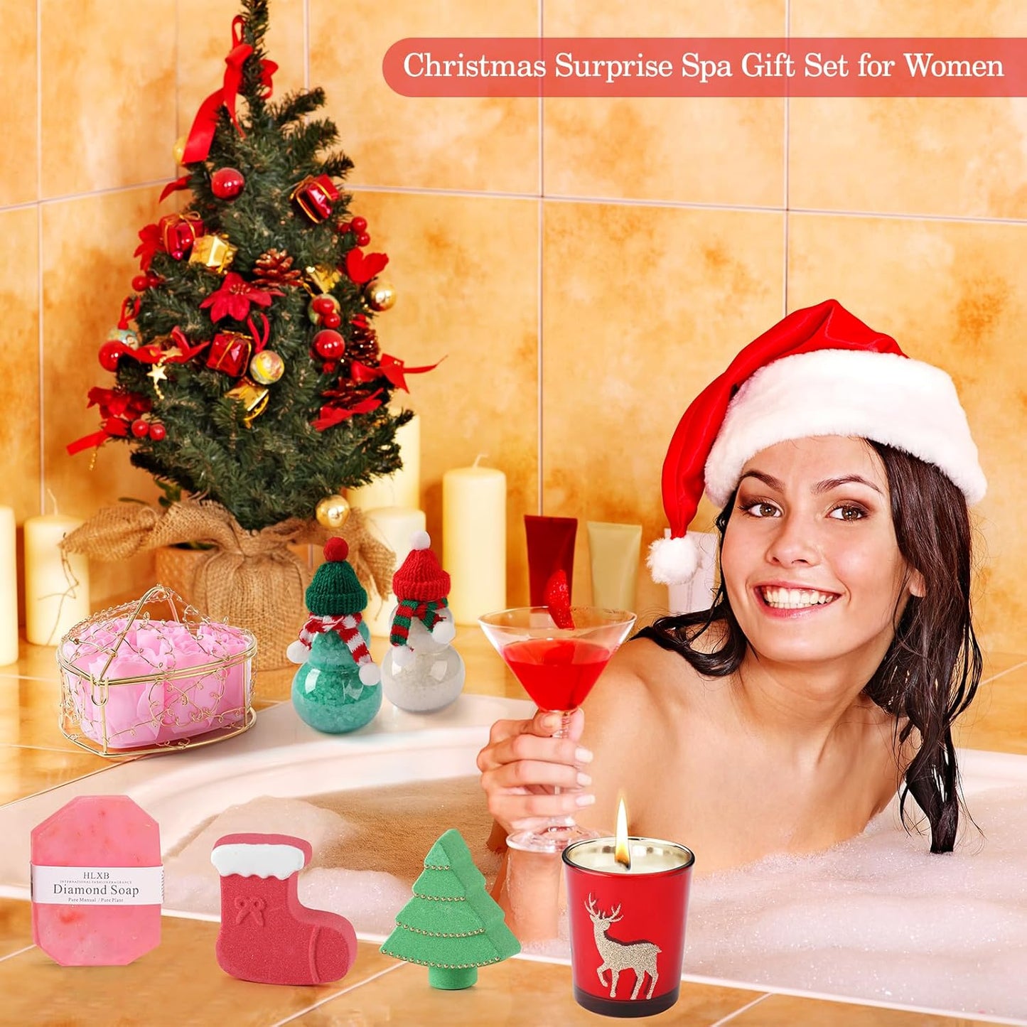 Christmas Advent Calendar 2025 For Adult Women, Christmas 24 Pieces Beauty Fashion and Jewelry Bath Sets Countdown Gifts, Christmas Surprise Gift Baskets for Women, Mom, Wife, Sister, Colleague, Adult