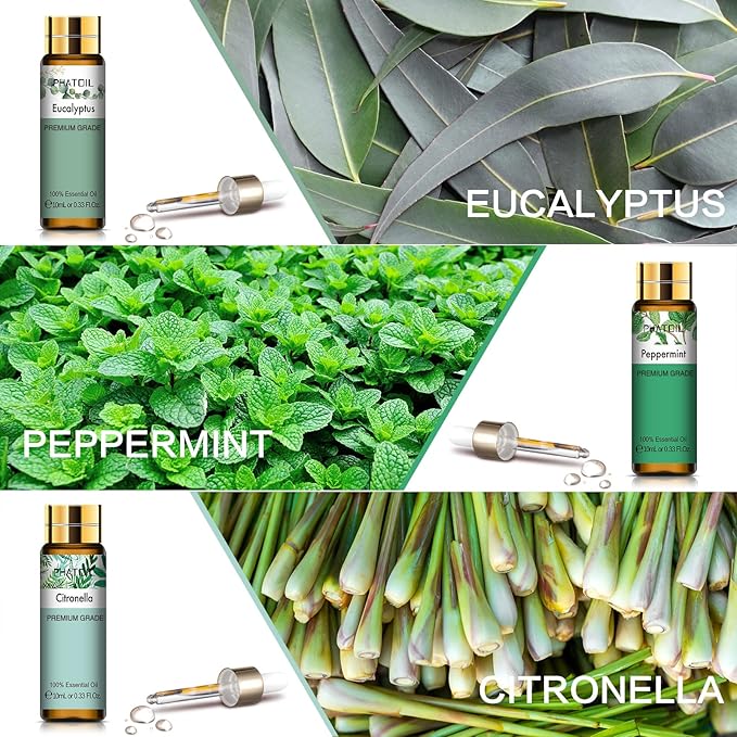 9PCS Premium Quality Essential Oils Set for Soap Making Diffusers, 10ml/0.33fl. oz Fragrance Oils, Long Lasting Scents, Ideal Gift Set for Friends and Families