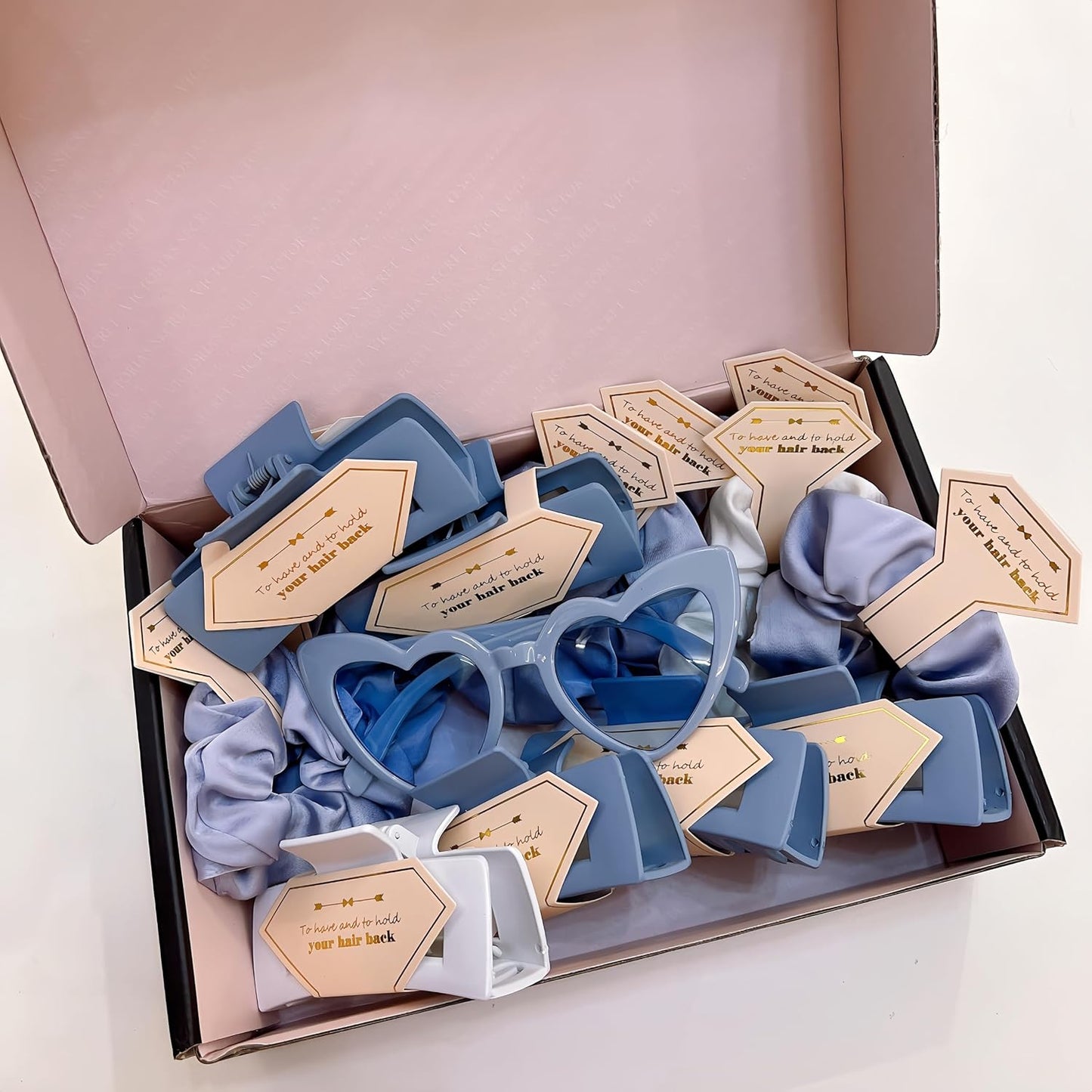 Bridesmaid Proposal Gifts 4.1inch 12pcs Square Hair Claw bachelorette party accessories Clips for Wedding Party Favors (Dusty blue)