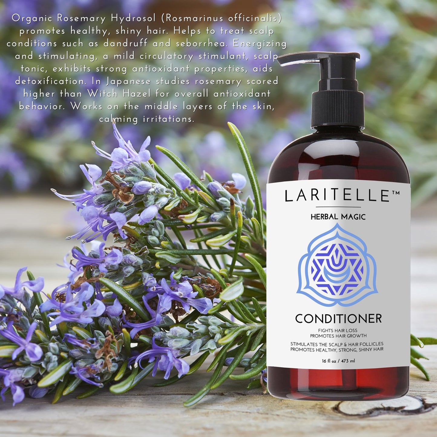 Laritelle Organic Unscented Conditioner Herbal Magic 16 oz
