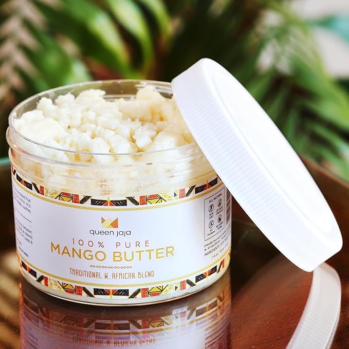 Handcrafted 100% Pure Mango Butter Traditional West African Blend | Crafted in Small Batches | Nutrient Rich Butter | 6 Ounce
