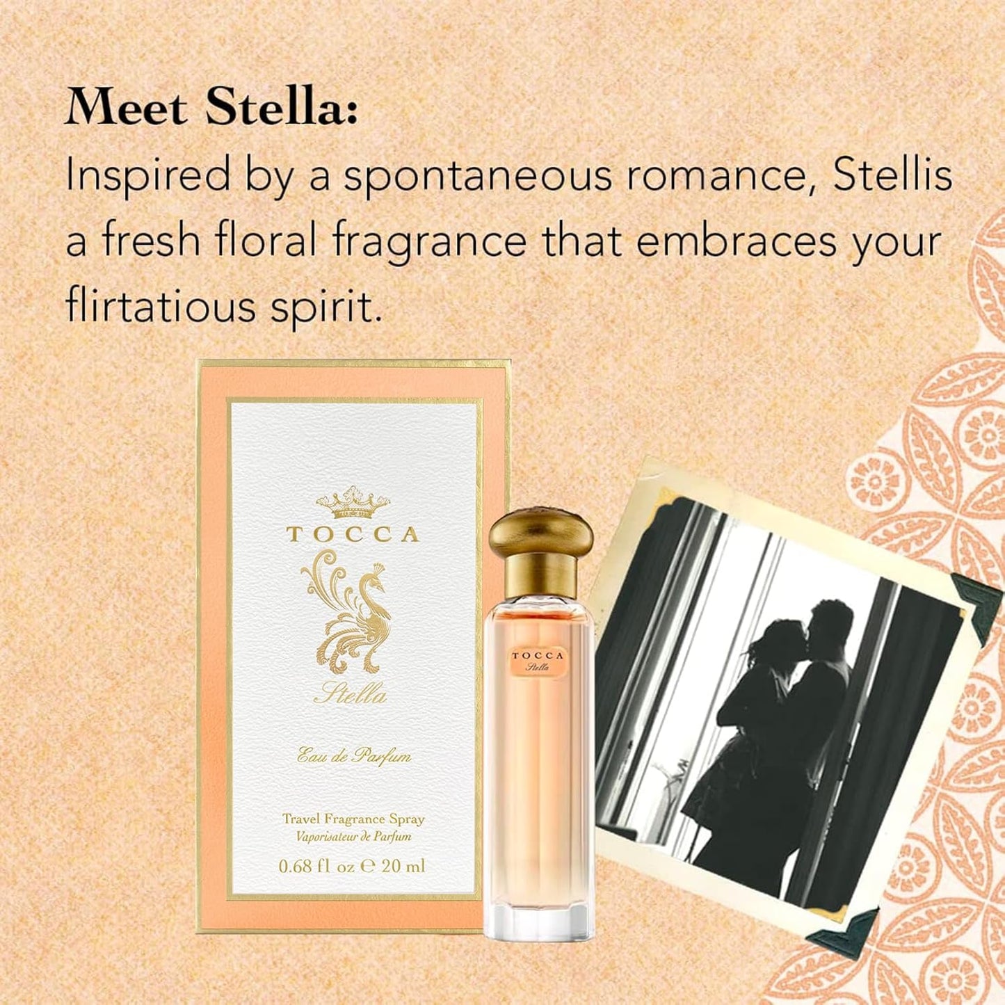 Tocca Stella (20ml + 50ml) Perfume Set for Women - Fresh Floral, Blood Orange, Freesia, Spicy Lily - Hand-Finished Bottle