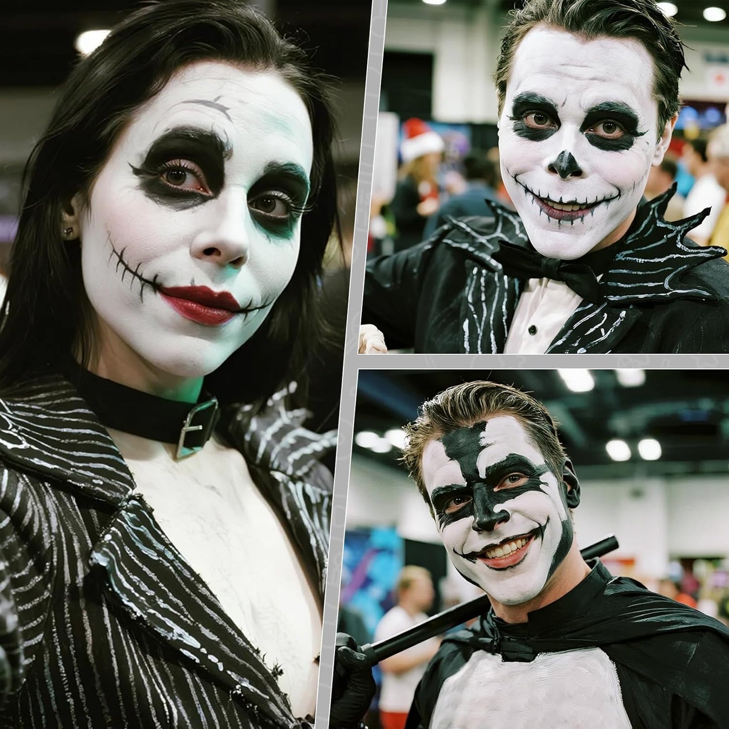 Black and White Face Paint, Water Based Facepaint, Non Toxic Body Paint, High Pigment Face Painting for Halloween, Easter, Themed Parties, Cosplay 1.06 Oz.