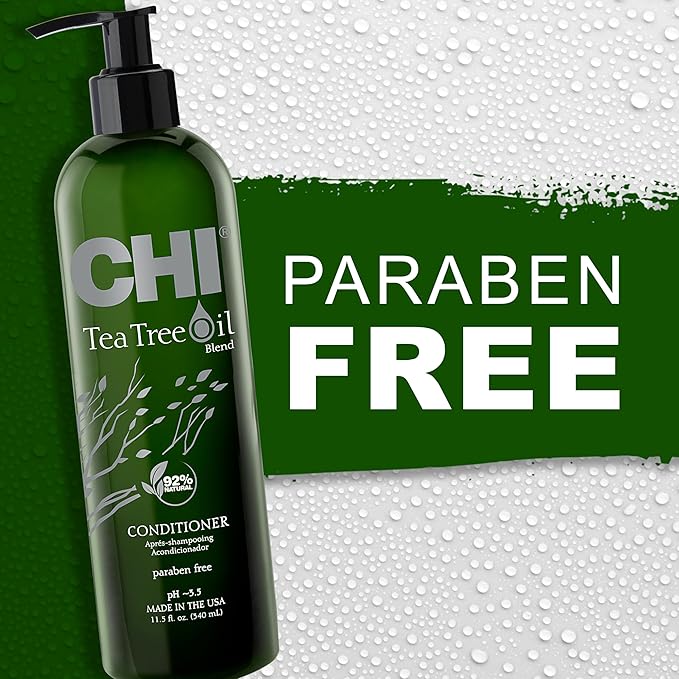 CHI Tea Tree Oil Conditioner, Refreshing, Lightweight Conditioner For Nourishing & Rejuvenating Hair, Sulfate, Paraben, & Cruelty-Free, 11.5 Oz